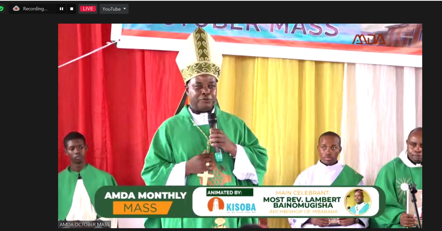 ARCHBISHOP OF MBARARA THE MOST REV. LAMBERT BAINOMUGISHA VISITS AMDA 